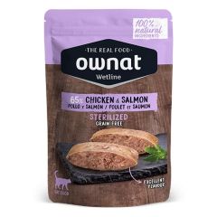 Ownat Wetline Cat Sterilized Chicken & Salmon (Bustine) 12 x 85 gr