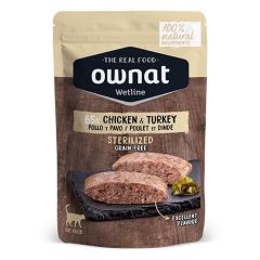 Ownat Wetline Cat Sterilized Chicken & Turkey(Bustine) 12 x 85 gr