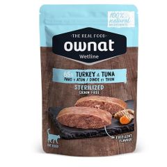 Ownat Wetline Cat Sterilized Turkey & Tuna (Bustine) 12 x 85 gr
