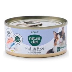 Natura Diet Cat Adult Fish & Rice (Latas) - 24 x 85 gr