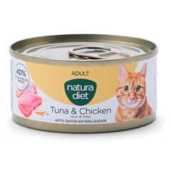 Natura Diet Cat Adult Tuna & Chicken (Latas) - 24 x 85 gr