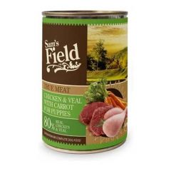 Sam's Field True Meat Chicken & Veal Puppy (Scatolette) - 6 x 400 gr