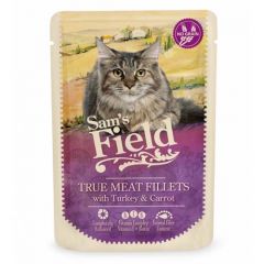 Sam's Field Cat Turkey Fillets & Carrot (Bustine) - 24 x 85 gr