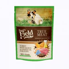 Sam's Field Puppy Turkey with Salmon & Linseed oil (Bustine) - 12 x 200 gr