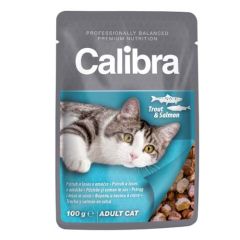 Calibra Cat Adulto Trota & Salmone in salsa (Bustina) 24x100 gr