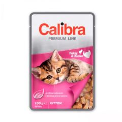 Calibra Cat Kitten Turkey & Chicken in Gravy (Bustine) 24 x 100 gr
