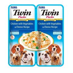 Churu Dog Twin Chicken, Vegetables & Cheese in Chicken Broth - 12 x 80 gr (Envío 3 - 5 giorni)