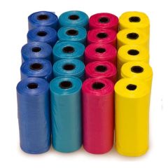 Sacchetti di ricambio colorati Arquivet (20 rotoli x 15 sacchetti)