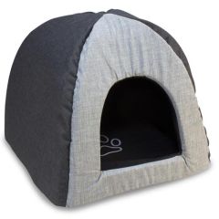 Igloo nero e grigio con impronte (45x45x40 cm) Arquivet