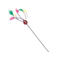 Bastone con piume e palline 65 cm Arquivet