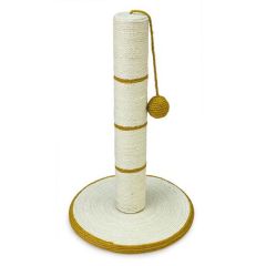Tiragraffi bianco/dorato con pallina 30x30x45 cm Arquivet
