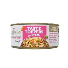 Applaws Dog Taste Toppers in Broth Chicken, Salmon & Vegetables (Scatolette) 156 gr x 12