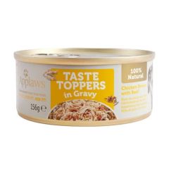 Applaws Dog Taste Toppers in Gravy Chicken with Beef (Scatolette) 156 gr x 12