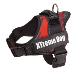 Pettorina Xtreme Dog mimetica rossa