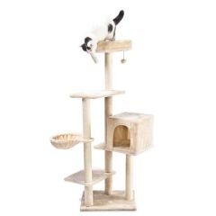 Tiragraffi per gatti Snow con lettino estraibile