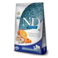 Farmina N&D Grain Free Ocean Adult Medium & Maxi Merluzzo & Zucca Cane