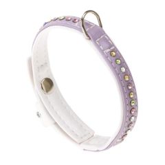 Collare Cane Ferplast Lux Lilla Bianco