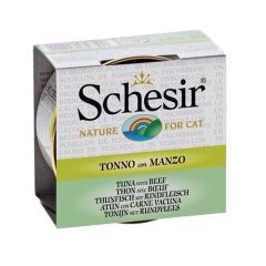 Schesir Gatto Tonnetto e Filetti di Manzo (Scatolette)