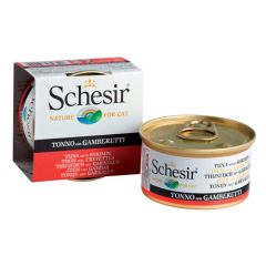 Schesir Gatto Tonnetto e Gamberetti in Gelatina (Scatolette)