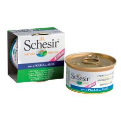 Schesir Gatto Filetti di Pollo e Aloe Gattini (Scatolette)