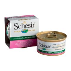 Schesir Gatto Filetti di Pollo e Prosciutto in Gelatina (Scatolette)