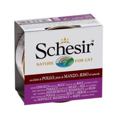 Schesir Gatto Pollo con Manzo e Riso (Scatolette)