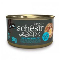 Schesir Gato After Dark Filetes de Pollo con Huevo de Codorniz (Scatolette)