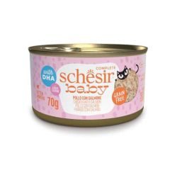 Schesir Gato Baby Filetes de Pollo con Salmón (Scatolette)