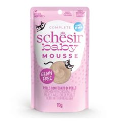 Schesir Gato Baby Mousse de Pollo con Hígado (Bustine)