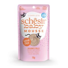 Schesir Gato Baby Mousse de Pollo con Salmón (Bustine)