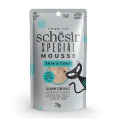 Schesir Gato Special Mousse Piel y Pelaje Salmón con Pollo (Bustine)