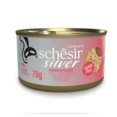 Schesir Gato Silver Mousse de Pollo con Pato (Scatolette)