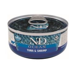 Farmina N&D Cat Ocean Tuna Shrimp (Lattina) 24 x 70 gr