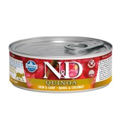 Farmina N&D Kitten Ocean Cod & Pumpkin - Farmina N&D Cat Quinoa Skin Coat Quail (Scatolette) 24 x 80 gr
