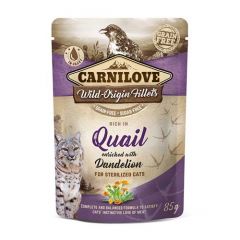 Carnilove Cat Sterilised Quail (Bustine) - 24 x 85 gr
