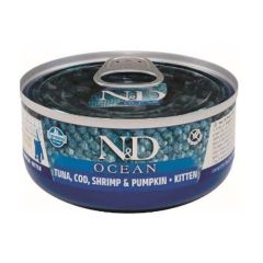 Farmina N&D Kitten Ocean Atún Bacalao & Calabaza (Lattina) 24 x 70 gr