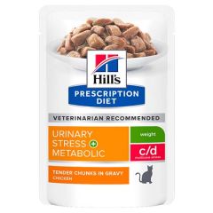 Hill's Feline C/D Urinary Stress + Metabolic (Bustine)