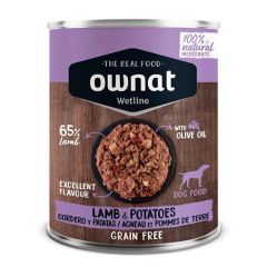 Ownat Wetline Dog Lamb with Potatoes (Scatolette) 12 x 395 gr
