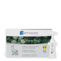 Detergente orecchie Dermoscent Pyoclean Oto per cani e gatti (10 x 5 ml)