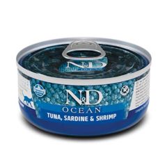 Farmina N&D Cat Ocean Tuna Sardine Gamba (Lattina) 24 x 70 gr
