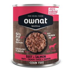 Ownat Wetline Dog Beef & Salmon (Scatolette) 12 x 395 gr