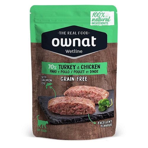 Ownat Wetline Cat Turkey & Chicken (Bustine) 12 x 85 gr