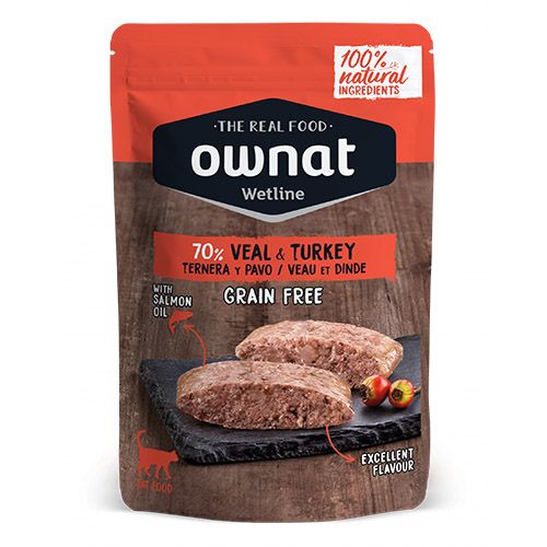 Ownat Wetline Cat Veal & Turkey (Bustine) 12 x 85 gr