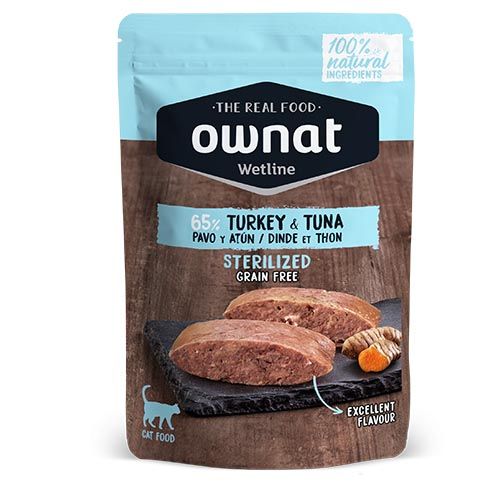 Ownat Wetline Cat Sterilized Turkey & Tuna (Bustine) 12 x 85 gr