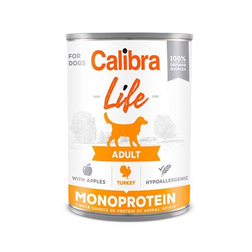 Calibra Dog Life Adult Turkey & Apple (Scatolette) 6 x 400 gr