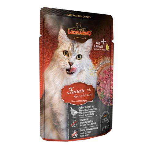 Leonardo Menu Faisán + Arándano Rojo (Bustine) 16 x 85 gr