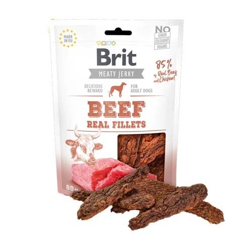 Brit Jerky Snack Fillets Beef - 80 gr