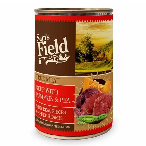 Sam's Field True Meat Beef with Pumpkin & Pea (Scatolette) - 6 x 400 gr