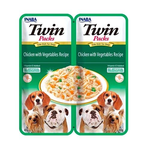 Churu Dog Twin Chicken & Vegetables in Chicken Broth - 12 x 80 gr (Envío 3 - 5 giorni)