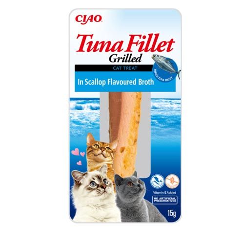 Churu Cat Tuna Fillet in Scallop Broth - 12 x 15 gr (Envío 3 - 5 giorni)